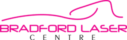 A green background with pink writing and a logo.